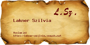 Lakner Szilvia névjegykártya