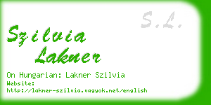 szilvia lakner business card